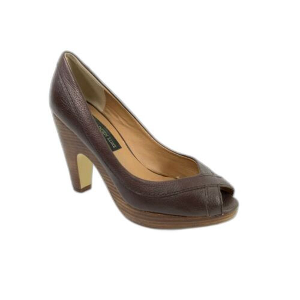 Steve Madden Luxe Pumps Vision Leather Peep-toe Platform 7.5